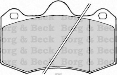 BORG & BECK bbp2259 -  Комплект тормозных колодок, дисковый тормоз